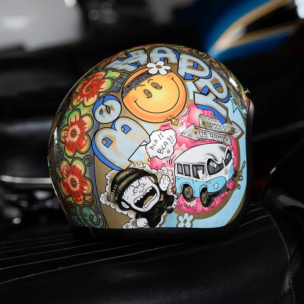 DMD ジェットヘルメット【RETROシリーズ】 ”WOODSTOCK” 装飾品