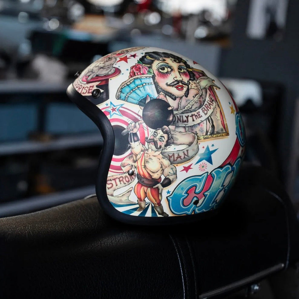 DMD ジェットヘルメット【RETROシリーズ】 ”CIRCUS” 装飾品