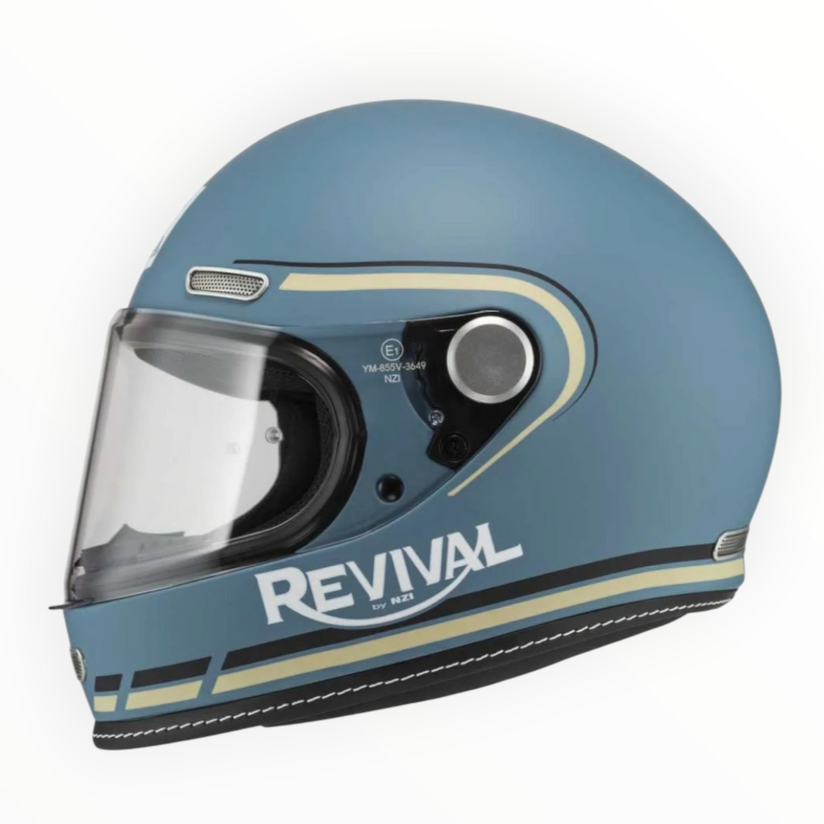 NZI HELMETS ”REVIVAL" フルフェイスヘルメット【Profilo Skyblue/Black Matt】装飾品