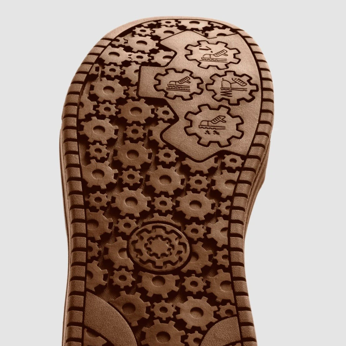 REBELHORN(レベルホーン)パンチングレザースニーカー "Spike Motorcycle Boots" 【ブラウン】