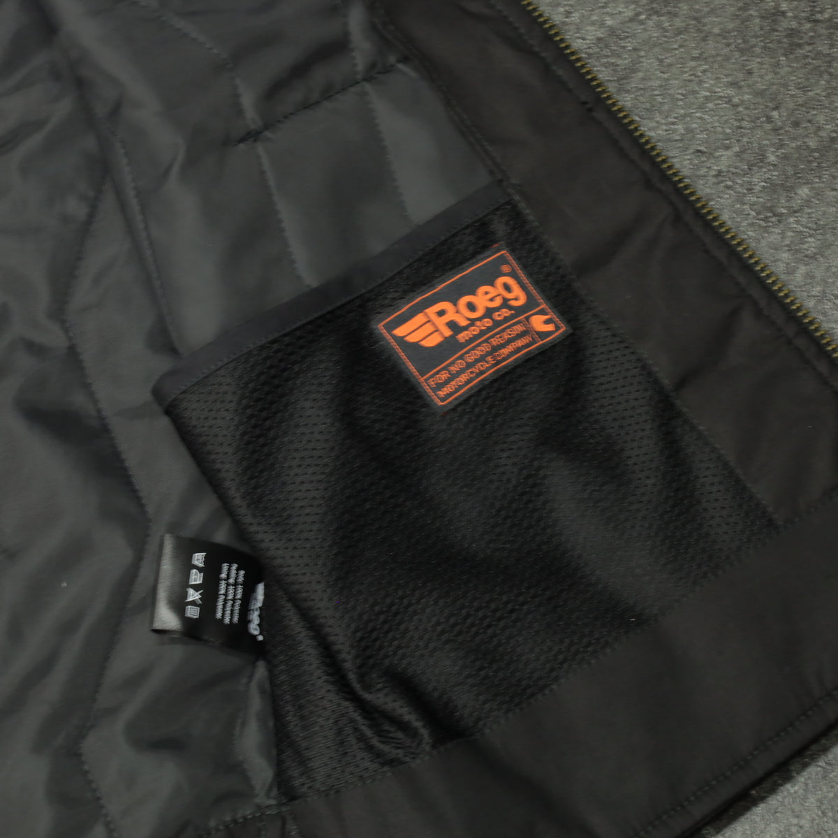 Roeg ローグ 中綿キルティング バイカーベスト "Victor vest"