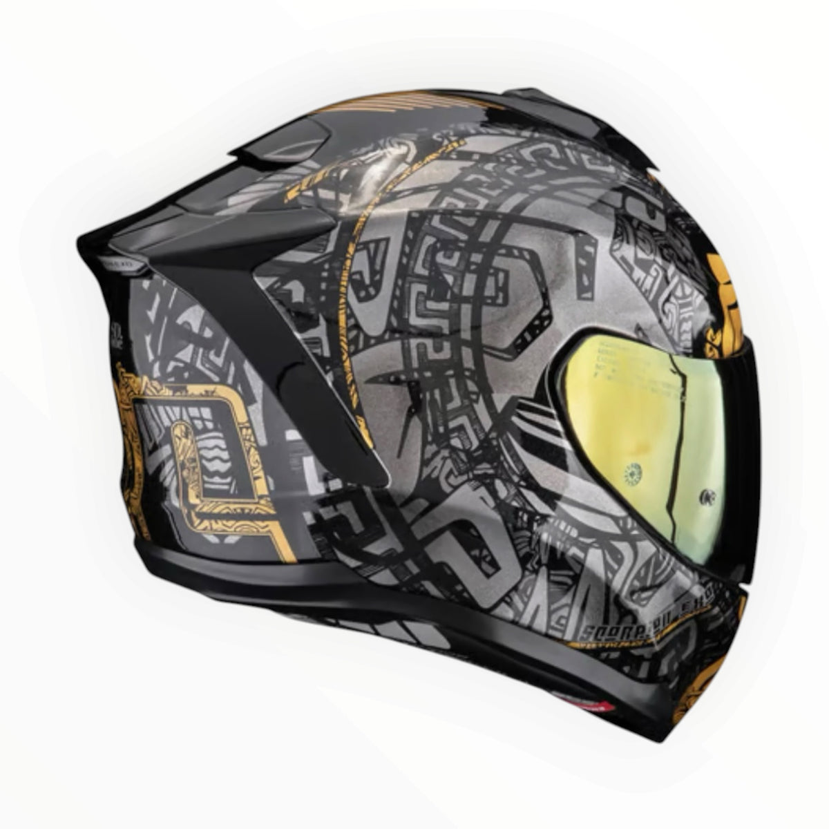 SCORPION(スコーピオン) EXO-1500 Air Apus フルフェイスヘルメット【Black/Grey/Gold】装飾品