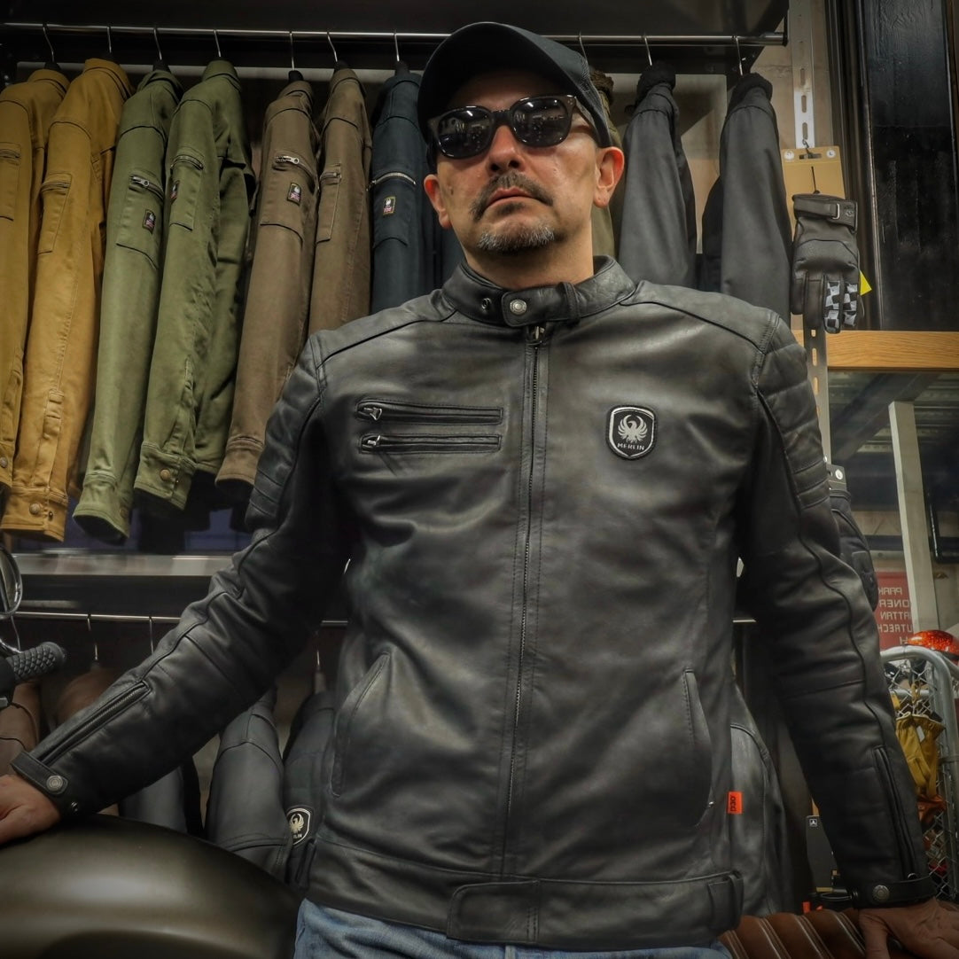 レザージャケット "Alton II D3O Leather Jacket" 【ブラック】