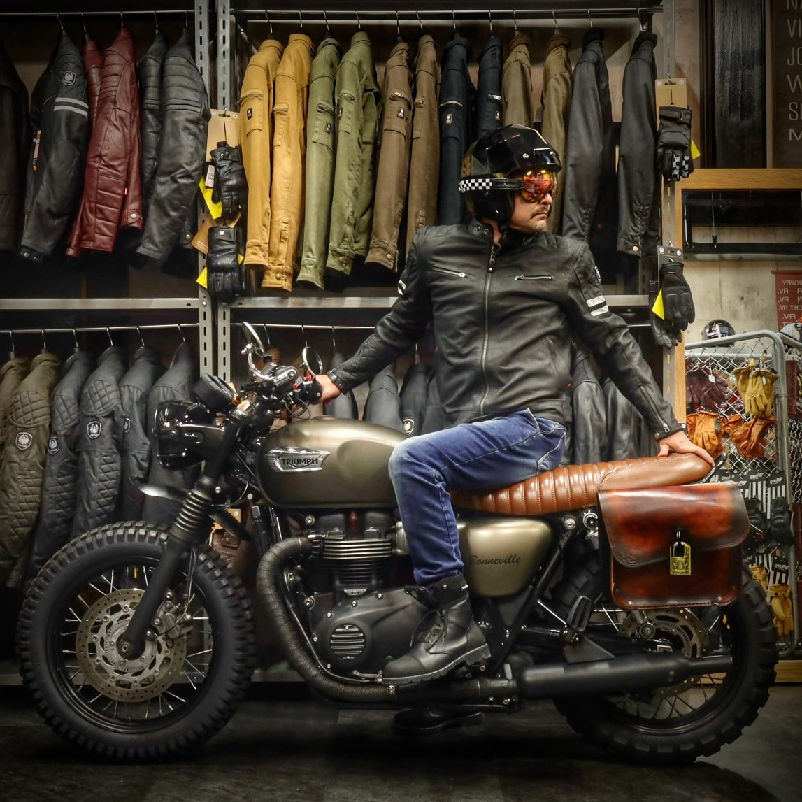レザージャケット "Hixon II D3O® Leather Jacket" 【ブラック】