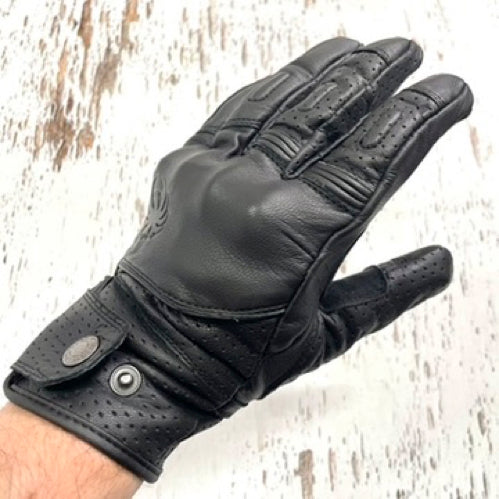 MERLIN マーリン パンチングレザーグローブ ”Legacy Leather D3O Glove” 【ブラック】