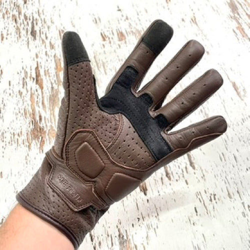 MERLIN マーリン パンチングレザーグローブ ”Legacy Leather D3O Glove” 【ブラウン】