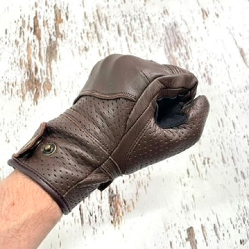 MERLIN マーリン パンチングレザーグローブ ”Legacy Leather D3O Glove” 【ブラウン】