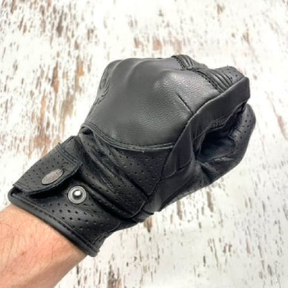 MERLIN マーリン パンチングレザーグローブ ”Legacy Leather D3O Glove” 【ブラック】