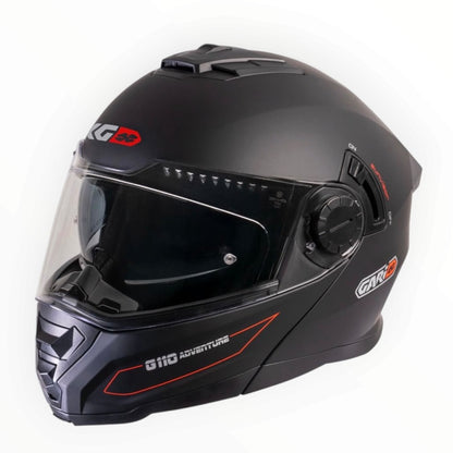 GARIBALDI（ガリバルディ）G110 Adventure Flip-up システムヘルメット【Matt Black Red】装飾品