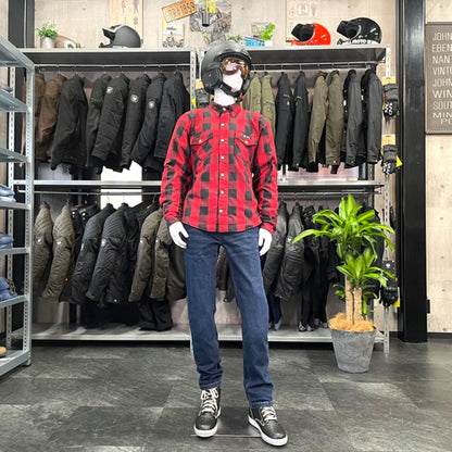 ライディングシャツジャケット  "Axe Protective Shirt"【レッド】