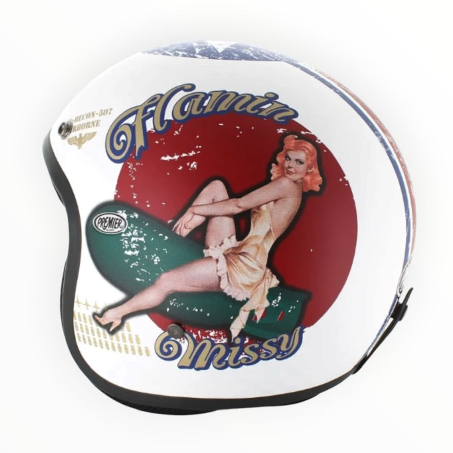 PREMIER プレミア【CLASSIC】ジェットヘルメットヘルメット "PIN UP 8 BM" 装飾品