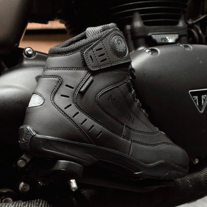 完全防水 レザーショートブーツ  ”Street Waterproof Boot” 【ブラック】