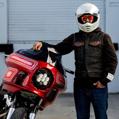Biltwell ビルトウェル "Lane Splitter" フルフェイスヘルメット  Gloss Chalk【装飾品】