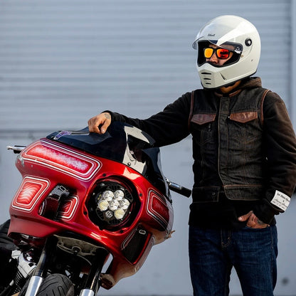 Biltwell ビルトウェル "Lane Splitter" フルフェイスヘルメット  Gloss Chalk【装飾品】