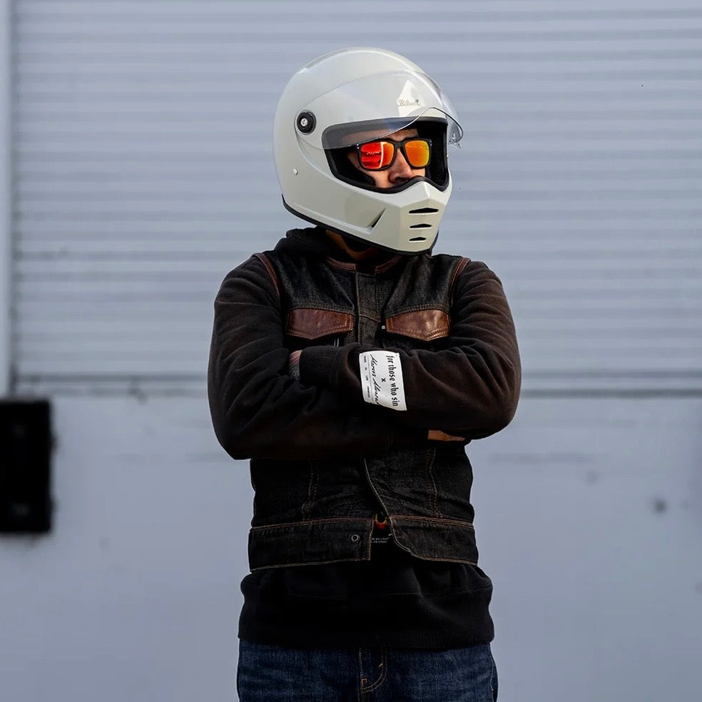 Biltwell ビルトウェル "Lane Splitter" フルフェイスヘルメット  Gloss Chalk【装飾品】