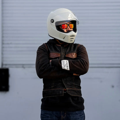 Biltwell ビルトウェル "Lane Splitter" フルフェイスヘルメット  Gloss Chalk【装飾品】