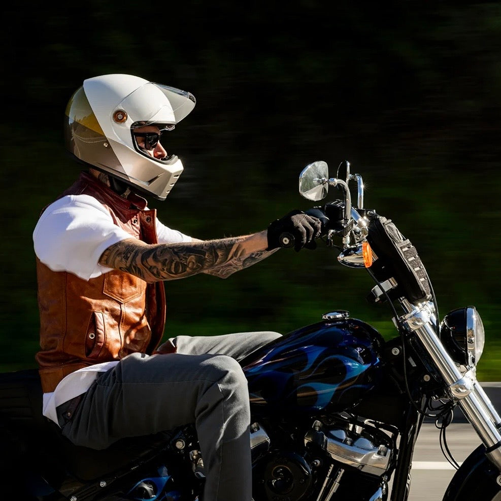 Biltwell ビルトウェル "Lane Splitter" フルフェイスヘルメット Intersection Gold Silver Bronze【装飾品】