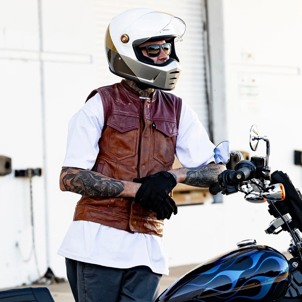 Biltwell ビルトウェル "Lane Splitter" フルフェイスヘルメット Intersection Gold Silver Bronze【装飾品】