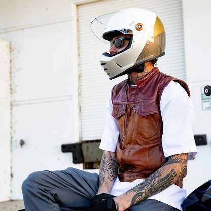 Biltwell ビルトウェル "Lane Splitter" フルフェイスヘルメット Intersection Gold Silver Bronze【装飾品】