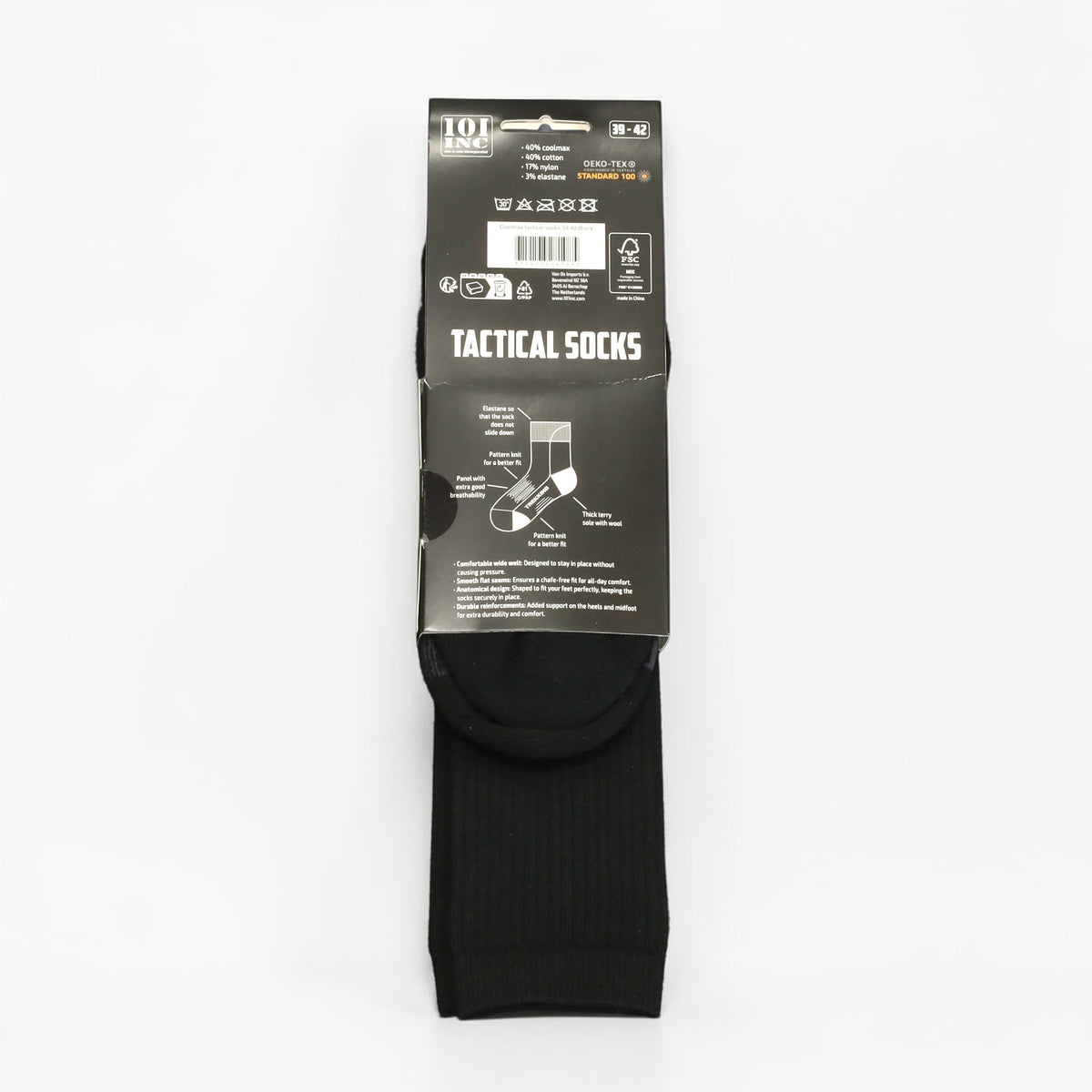 夏用ソックス Coolmax使用 軍モノ "TACTICAL SOCKS" 【ブラック】