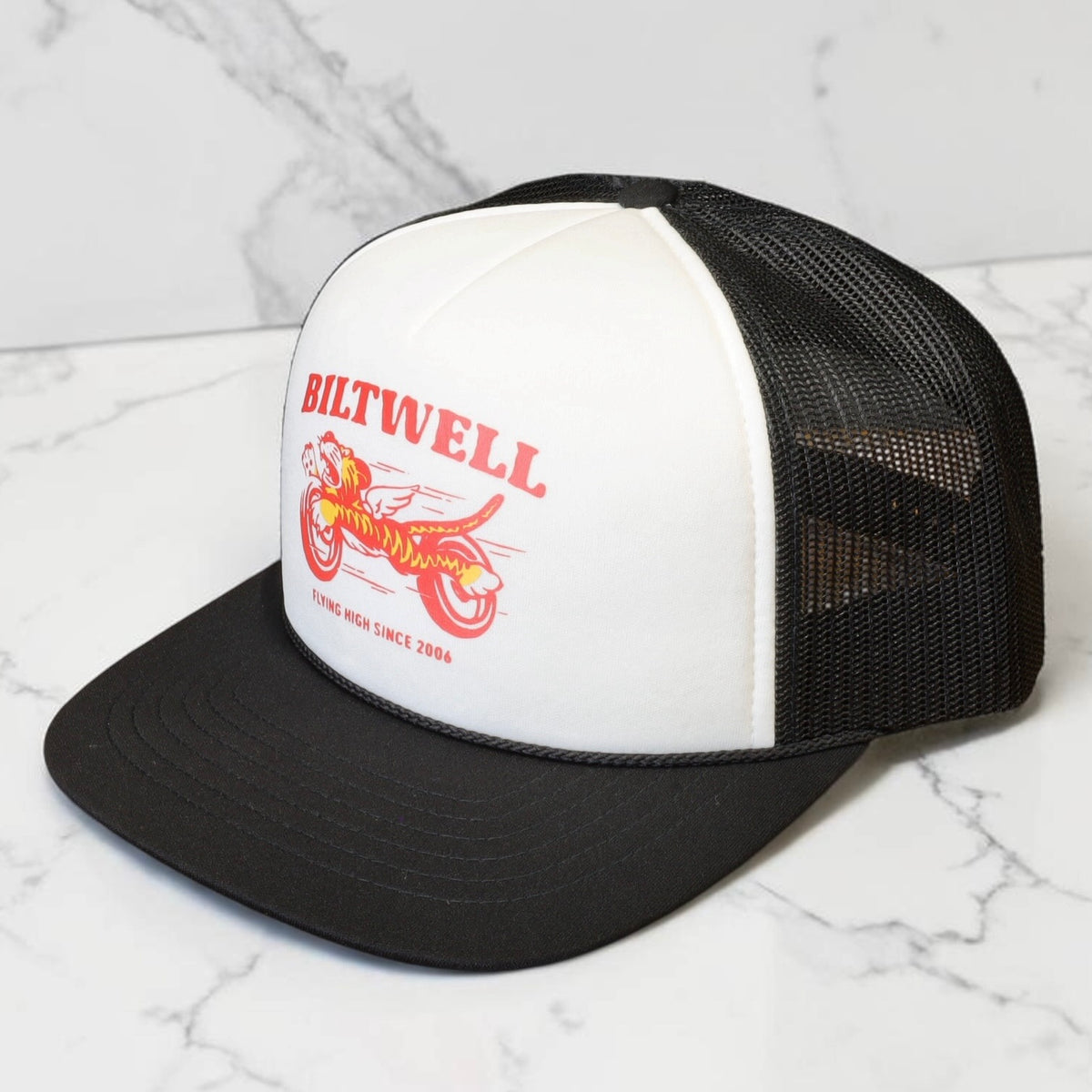 Biltwell ビルトウェル メッシュキャップ "Tiger Trucker Hat" 【ブラック/ホワイト】