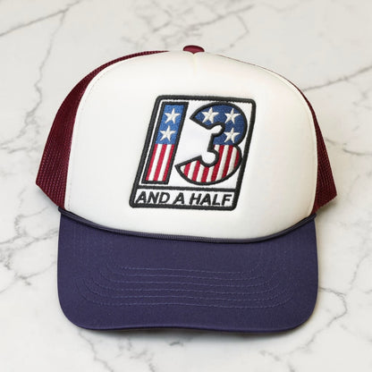 13 1/2 （サーティー アンド ア ハーフ）メッシュキャップ ”Americana trucker cap"