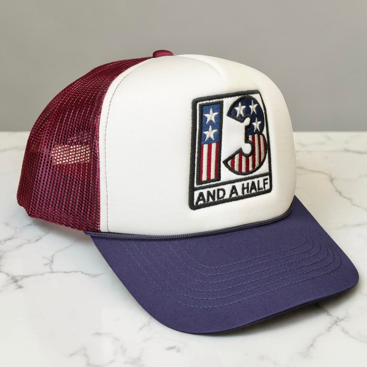 13 1/2 （サーティー アンド ア ハーフ）メッシュキャップ ”Americana trucker cap"