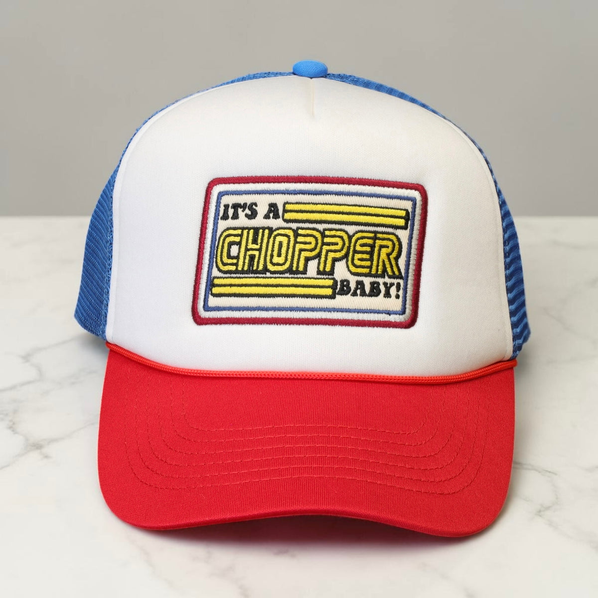 13 1/2 （サーティー アンド ア ハーフ）メッシュキャップ ”It's a Chopper Baby trucker cap"