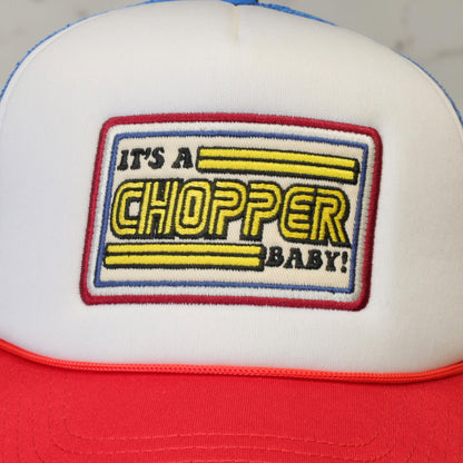13 1/2 （サーティー アンド ア ハーフ）メッシュキャップ ”It's a Chopper Baby trucker cap"