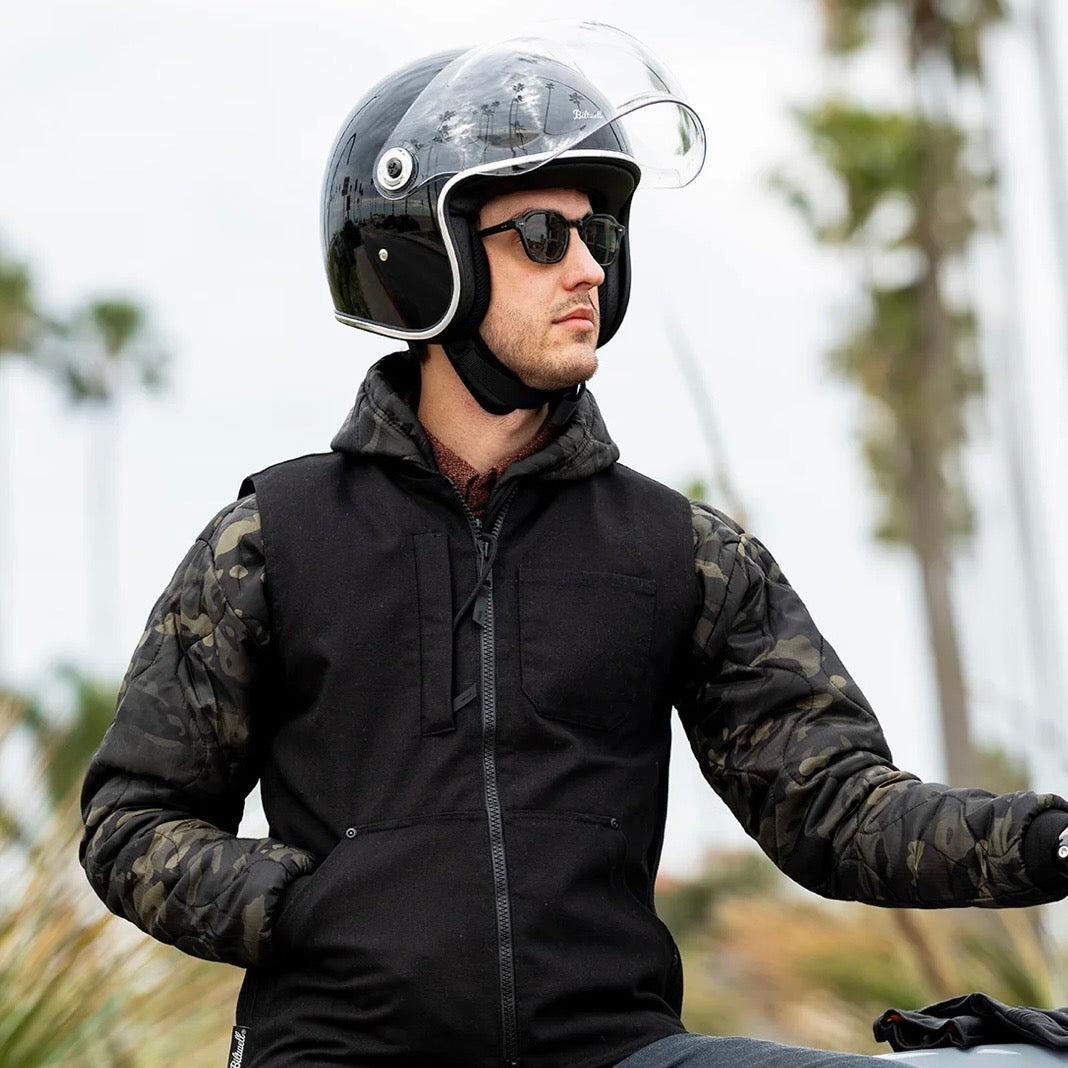 Biltwell ビルトウェル ”TAHOE" ジェットヘルメット Gloss Black【装飾品】