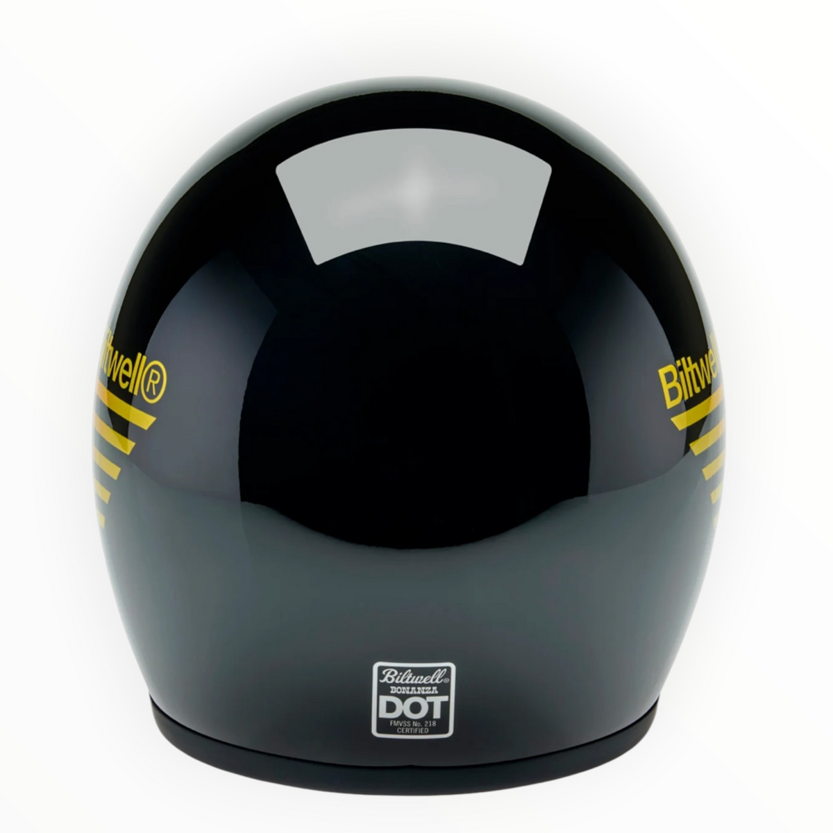 Biltwell ビルトウェル ”BONANZA" ジェットヘルメット Lightspeed Gloss Black / Orange / Yellow【装飾品】