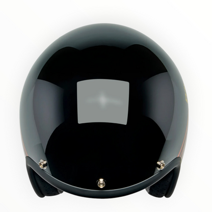 Biltwell ビルトウェル ”BONANZA" ジェットヘルメット Lightspeed Gloss Black / Orange / Yellow【装飾品】