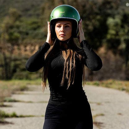 Biltwell ビルトウェル ”BONANZA" ジェットヘルメット  Metallic Irish Green【装飾品】