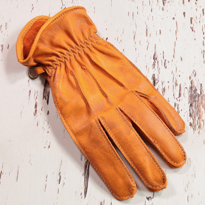13 1/2（サーティー アンド ア ハーフ）レザーグローブ "Lowlander gloves"  【コニャック】