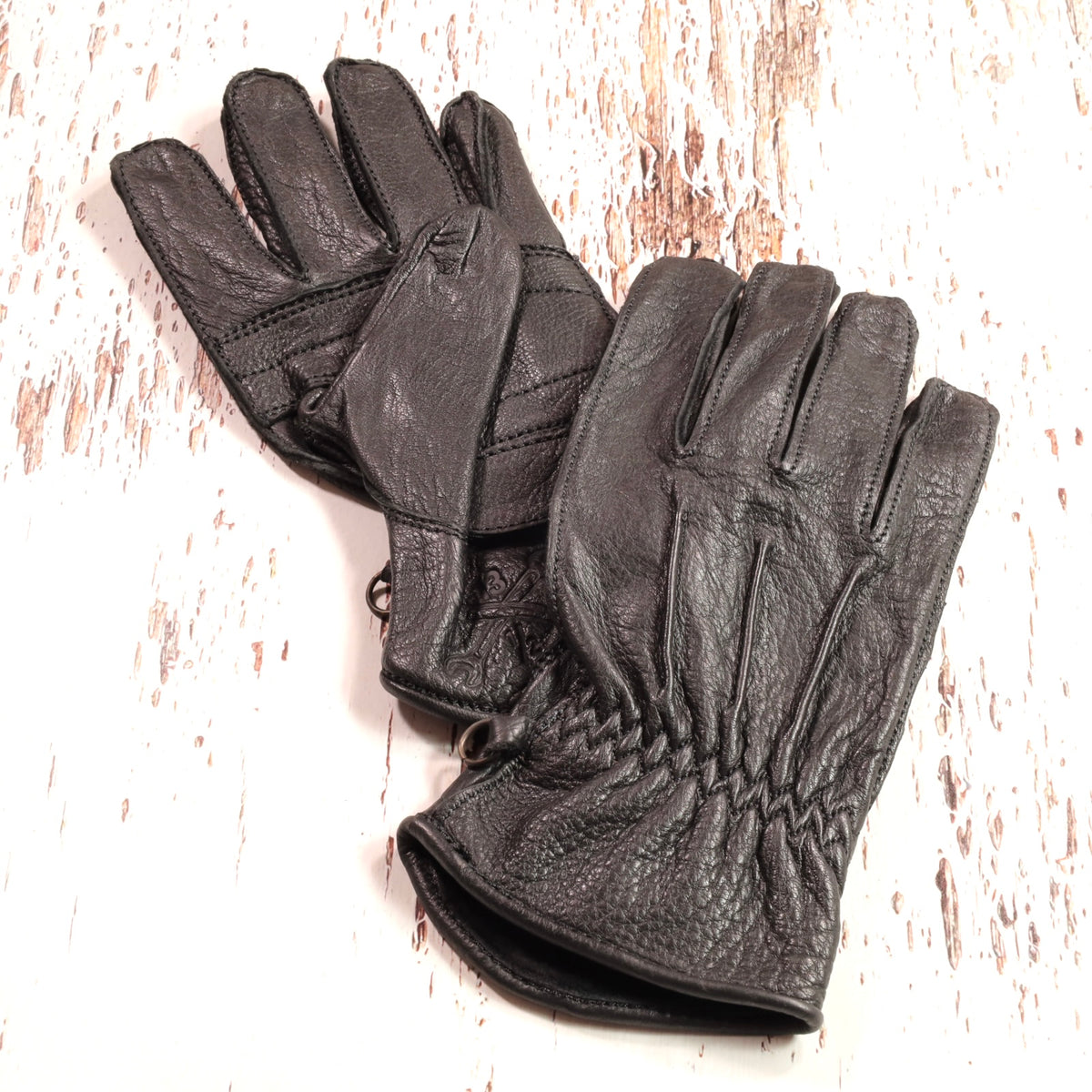 13 1/2（サーティー アンド ア ハーフ） レザーグローブ "Lowlander gloves"  【ブラック】