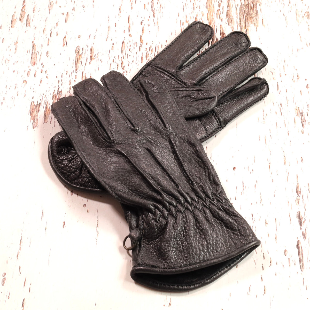 13 1/2（サーティー アンド ア ハーフ） レザーグローブ "Lowlander gloves"  【ブラック】