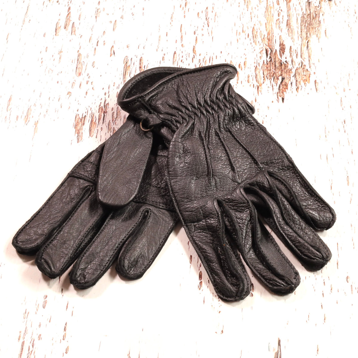 13 1/2（サーティー アンド ア ハーフ） レザーグローブ "Lowlander gloves"  【ブラック】