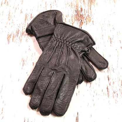 13 1/2（サーティー アンド ア ハーフ） レザーグローブ "Lowlander gloves"  【ブラック】