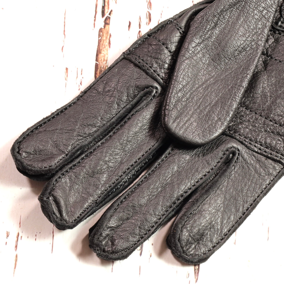13 1/2（サーティー アンド ア ハーフ） レザーグローブ "Lowlander gloves"  【ブラック】