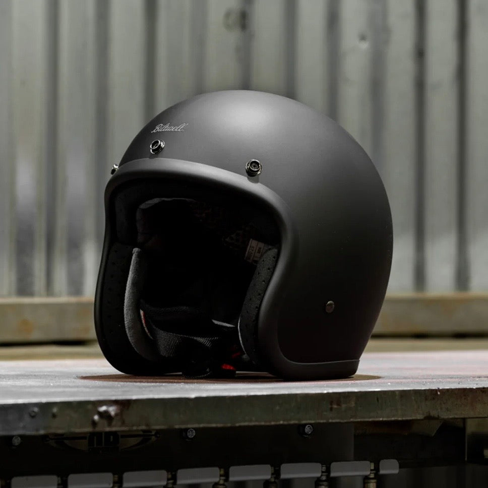 Biltwell ビルトウェル ”BONANZA" ジェットヘルメット  Flat Black【装飾品】