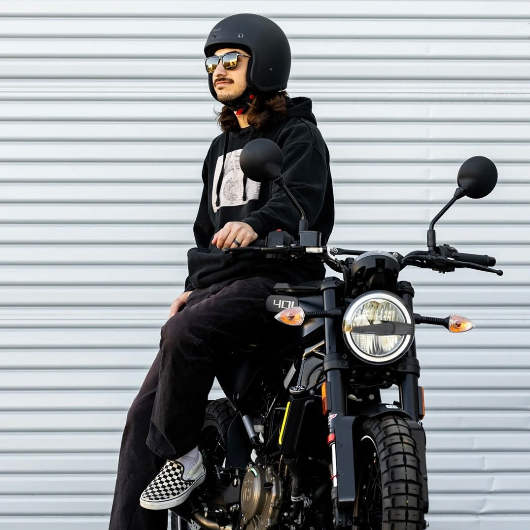 Biltwell ビルトウェル ”BONANZA" ジェットヘルメット  Flat Black【装飾品】