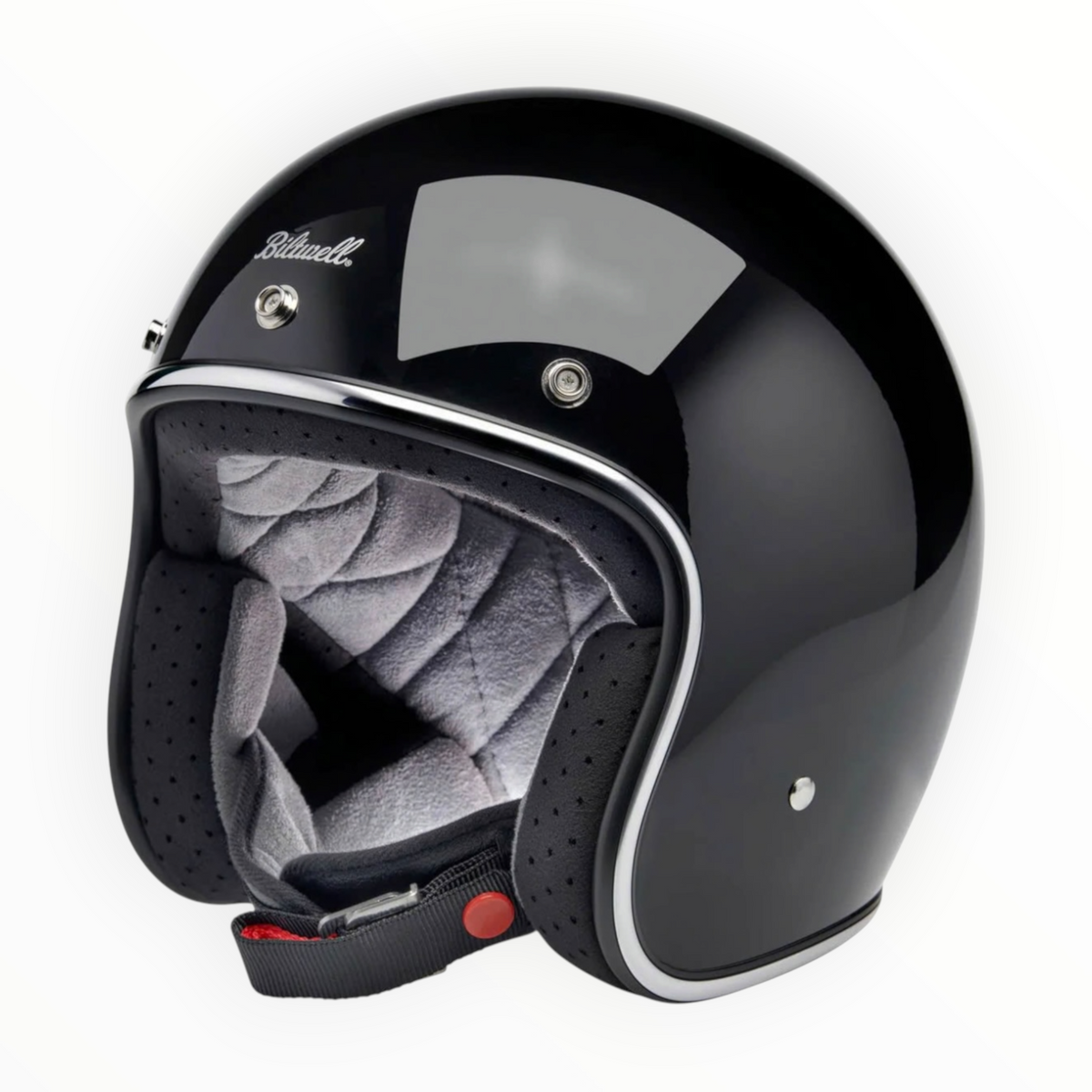 Biltwell ビルトウェル ”BONANZA" ジェットヘルメットGloss Black【装飾品】