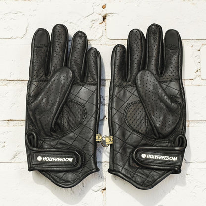 HOLYFREEDOM ホーリーフリーダム パンチングレザーグローブ "BULLIT GLOVES 2026" 【ホワイト/ブラック】