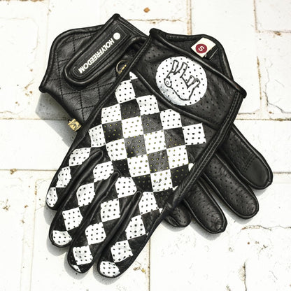 HOLYFREEDOM ホーリーフリーダム パンチングレザーグローブ "BULLIT GLOVES 2026" 【ホワイト/ブラック】