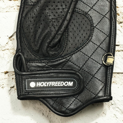 HOLYFREEDOM ホーリーフリーダム パンチングレザーグローブ "BULLIT GREY GLOVES 2026" 【グレー/ブラック】