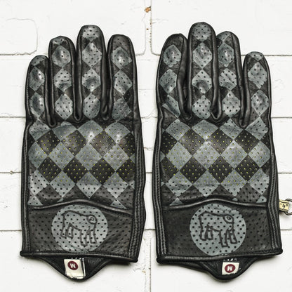 HOLYFREEDOM ホーリーフリーダム パンチングレザーグローブ "BULLIT GREY GLOVES 2026" 【グレー/ブラック】