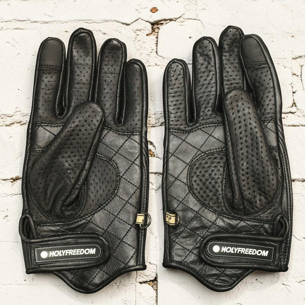 HOLYFREEDOM ホーリーフリーダム パンチングレザーグローブ "BULLIT GREY GLOVES 2026" 【グレー/ブラック】