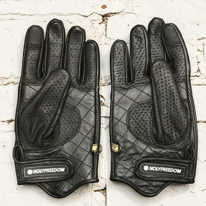 HOLYFREEDOM ホーリーフリーダム パンチングレザーグローブ "BULLIT GREY GLOVES 2026" 【グレー/ブラック】