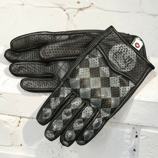 HOLYFREEDOM ホーリーフリーダム パンチングレザーグローブ "BULLIT GREY GLOVES 2026" 【グレー/ブラック】