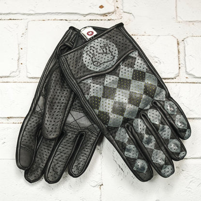 HOLYFREEDOM ホーリーフリーダム パンチングレザーグローブ "BULLIT GREY GLOVES 2026" 【グレー/ブラック】